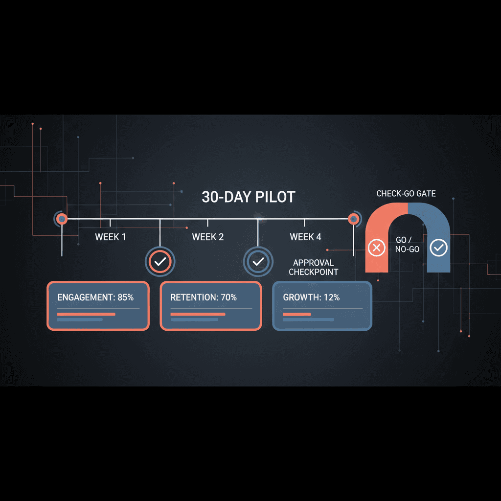 How to Run a 30-Day AI Executive Assistant Pilot: Charter, Cadence, and Go/No-Go Criteria